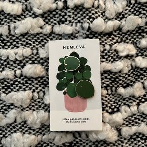 Friendship plant enamel pin